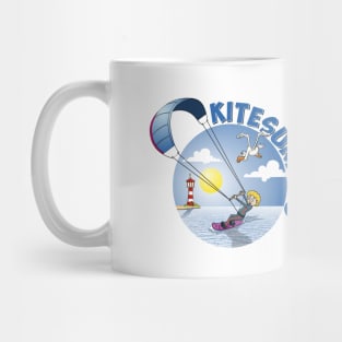 Kite surfing illustration Mug